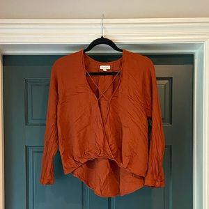 Orange silence + noise shirt, size M
